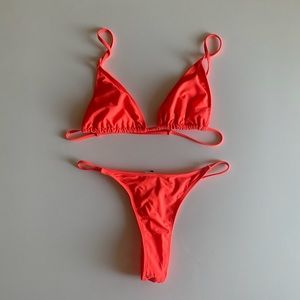 Fashion nova orange bikini set small